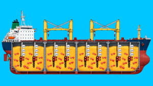 Fumigation of bulk carriers without grain shifting